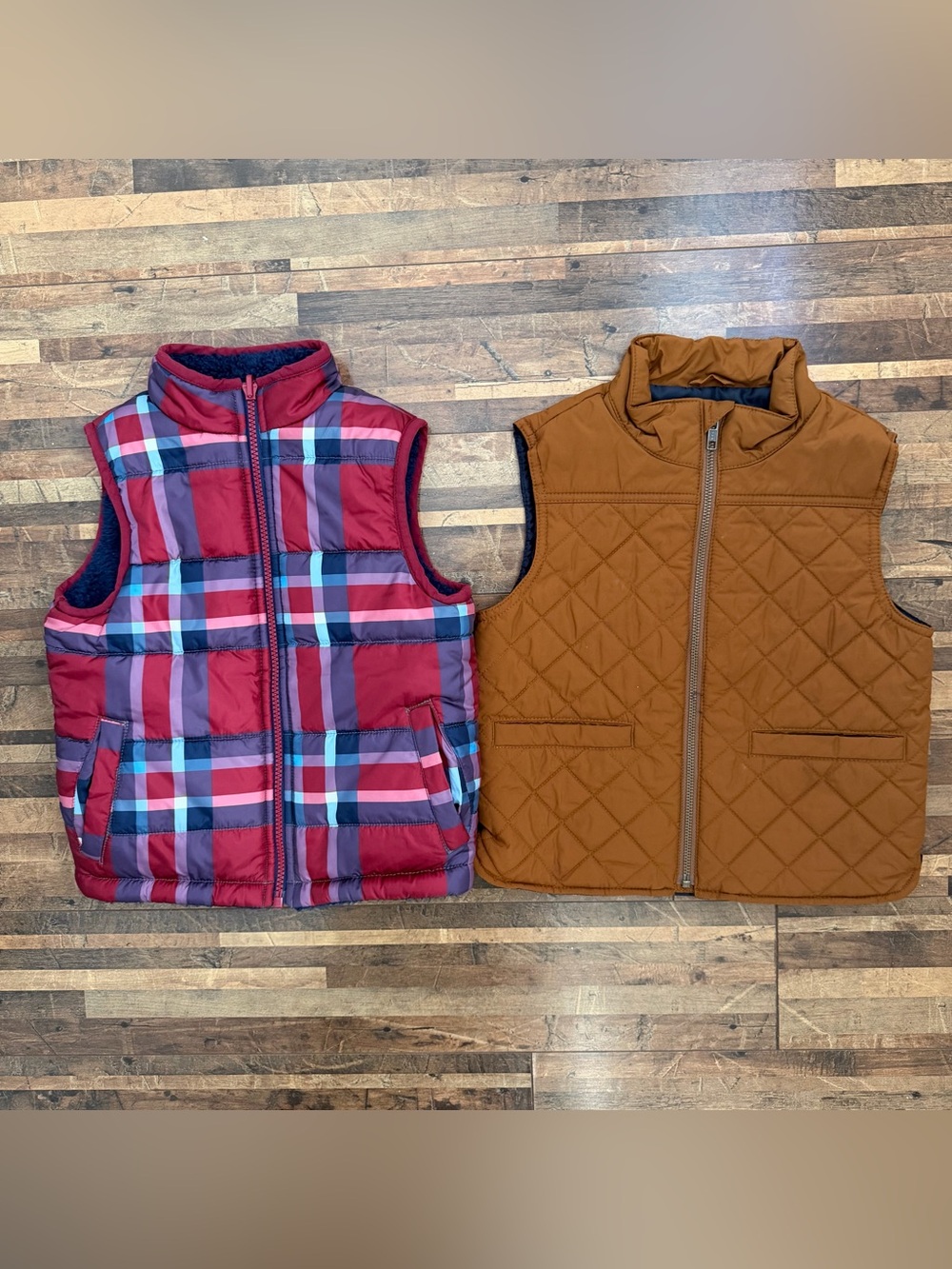 Boys Vest Bundle J.Crew Crewcuts & Andy & Evan Reversible Puffer Sz XS/5